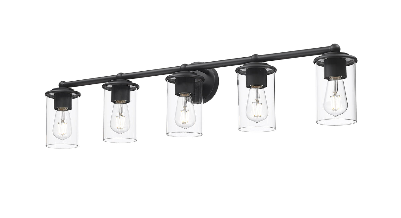 Vanity Z-Lite 742-5V-MB Matte Black Thayer 5 Light Vanity Z-Lite