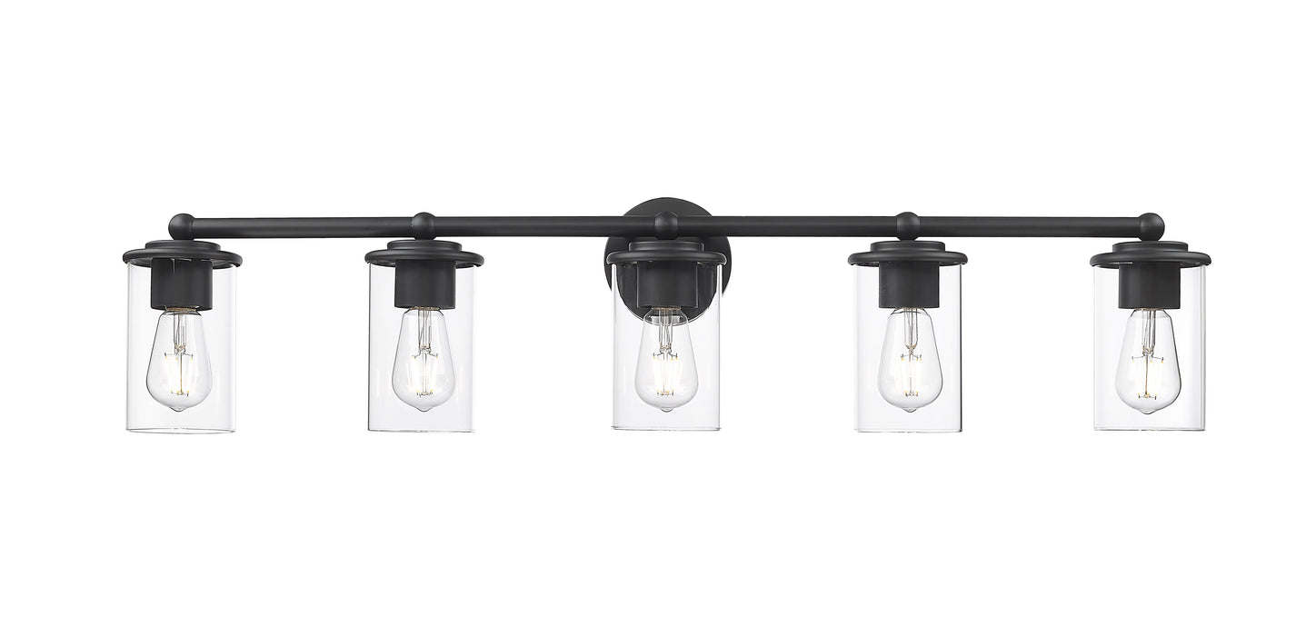 Vanity Z-Lite 742-5V-MB Matte Black Thayer 5 Light Vanity Z-Lite