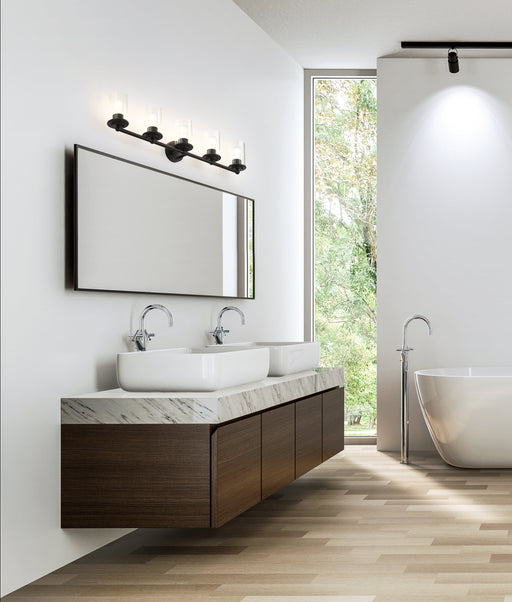 Vanity Z-Lite 742-5V-MB Matte Black Thayer 5 Light Vanity Z-Lite