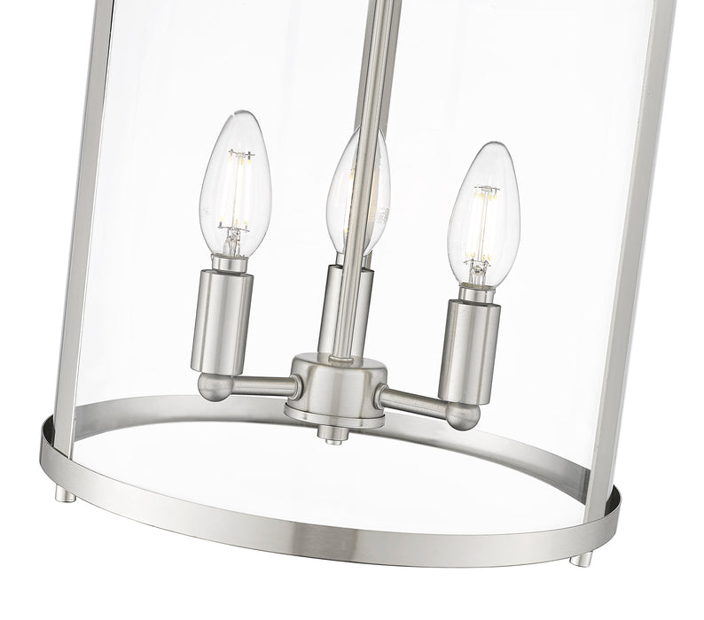 Flush Mount Z-Lite 742F13-BN Brushed Nickel Thayer 3 Light Flush Mount Z-Lite