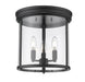 Flush Mount Z-Lite 742F13-MB Matte Black Thayer 3 Light Flush Mount Z-Lite