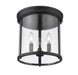 Flush Mount Z-Lite 742F13-MB Matte Black Thayer 3 Light Flush Mount Z-Lite