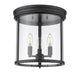 Flush Mount Z-Lite 742F13-MB Matte Black Thayer 3 Light Flush Mount Z-Lite