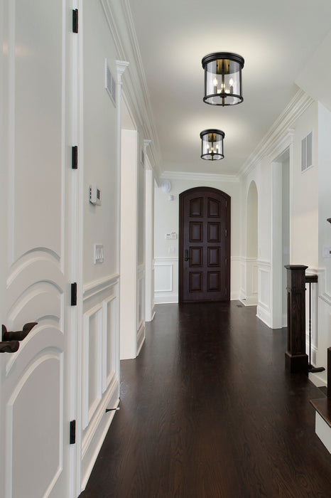 Flush Mount Z-Lite 742F13-MB Matte Black Thayer 3 Light Flush Mount Z-Lite