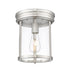 Flush Mount Z-Lite 742F9-BN Brushed Nickel Thayer 1 Light Flush Mount Z-Lite