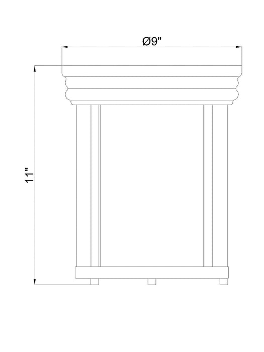 Flush Mount Z-Lite 742F9-BN Brushed Nickel Thayer 1 Light Flush Mount Z-Lite