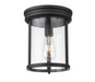 Flush Mount Z-Lite 742F9-MB Matte Black Thayer 1 Light Flush Mount Z-Lite