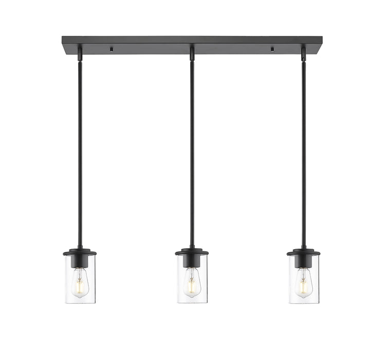 Pendant Z-Lite 742MP-3MB Matte Black Thayer 3 Light Pendant Z-Lite