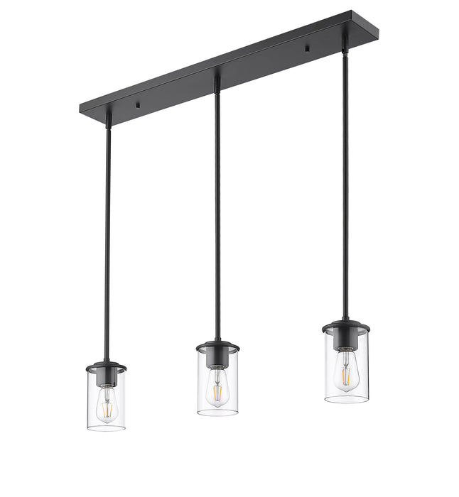 Pendant Z-Lite 742MP-3MB Matte Black Thayer 3 Light Pendant Z-Lite