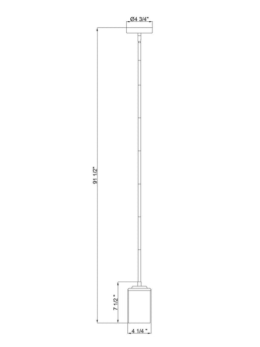 Pendant Z-Lite 742MP-BN Brushed Nickel Thayer 1 Light Pendant Z-Lite