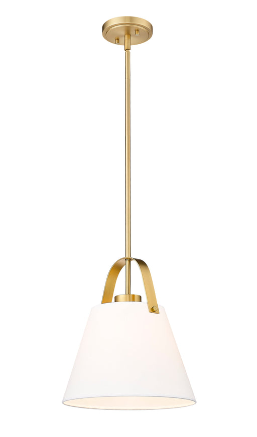 Pendant Z-Lite 743P12-HBR Heritage Brass Z-Studio 1 Light Pendant Z-Lite
