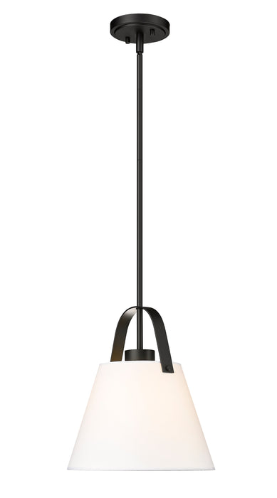 Pendant Z-Lite 743P12-MB Matte Black Z-Studio 1 Light Pendant Z-Lite