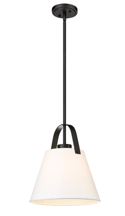 Pendant Z-Lite 743P12-MB Matte Black Z-Studio 1 Light Pendant Z-Lite