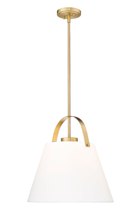 Pendant Z-Lite 743P18-HBR Heritage Brass Z-Studio 1 Light Pendant Z-Lite