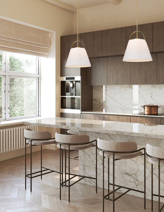 Pendant Z-Lite 743P18-HBR Heritage Brass Z-Studio 1 Light Pendant Z-Lite