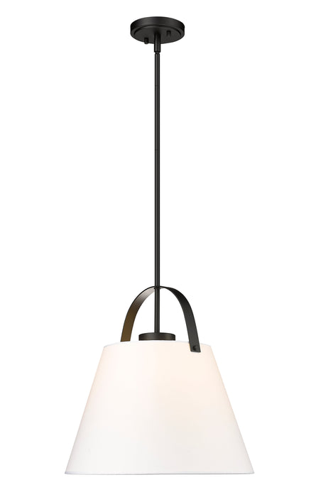 Pendant Z-Lite 743P18-MB Matte Black Z-Studio 1 Light Pendant Z-Lite