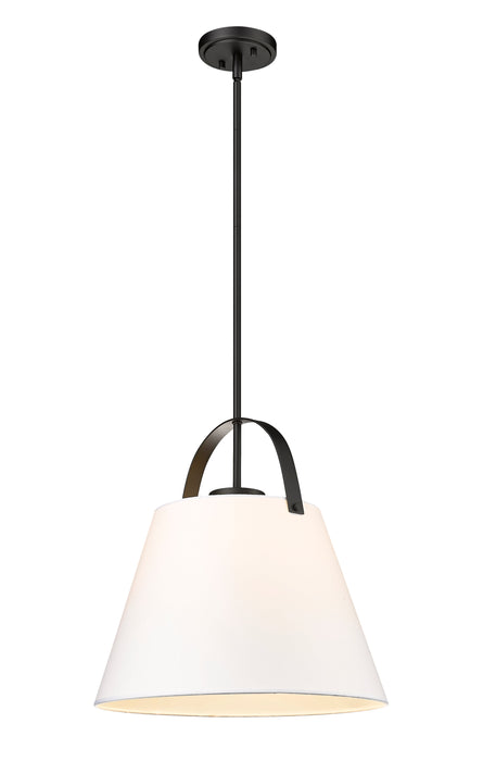 Pendant Z-Lite 743P18-MB Matte Black Z-Studio 1 Light Pendant Z-Lite