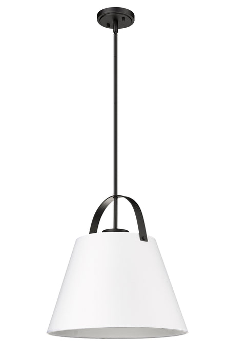 Pendant Z-Lite 743P18-MB Matte Black Z-Studio 1 Light Pendant Z-Lite