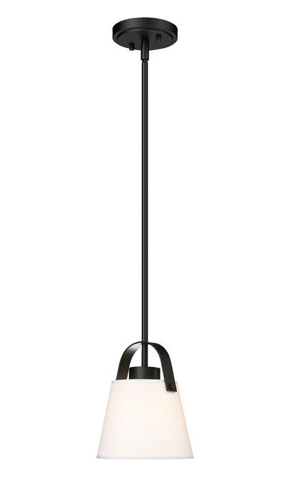 Pendant Z-Lite 743P8-MB Matte Black Z-Studio 1 Light Pendant Z-Lite