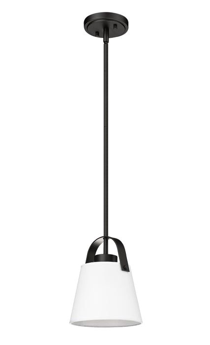 Pendant Z-Lite 743P8-MB Matte Black Z-Studio 1 Light Pendant Z-Lite
