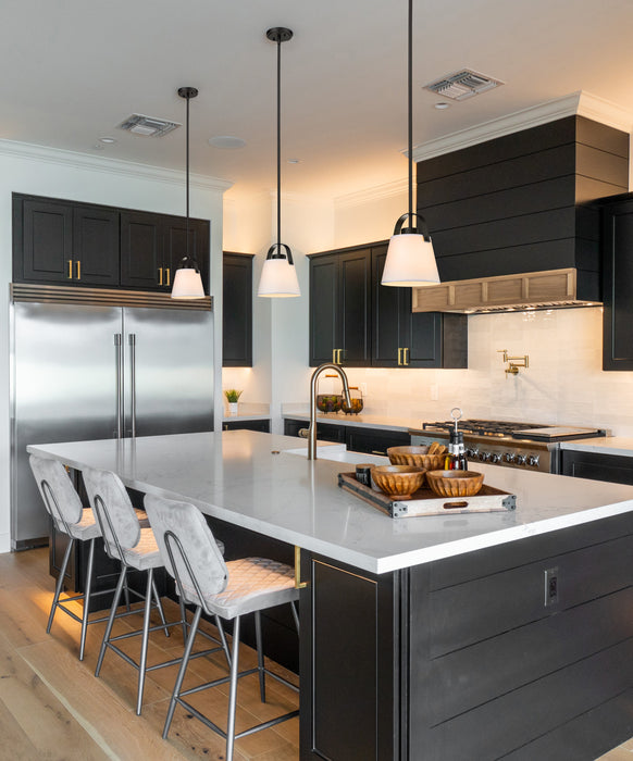 Pendant Z-Lite 743P8-MB Matte Black Z-Studio 1 Light Pendant Z-Lite