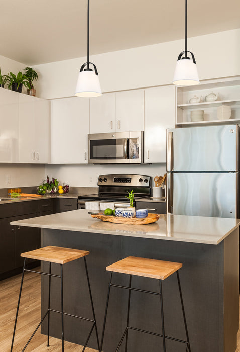 Pendant Z-Lite 743P8-MB Matte Black Z-Studio 1 Light Pendant Z-Lite