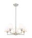 Chandelier Z-Lite 744-26R-BN Brushed Nickel Leila 5 Light Chandelier Z-Lite