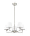 Chandelier Z-Lite 744-26R-BN Brushed Nickel Leila 5 Light Chandelier Z-Lite