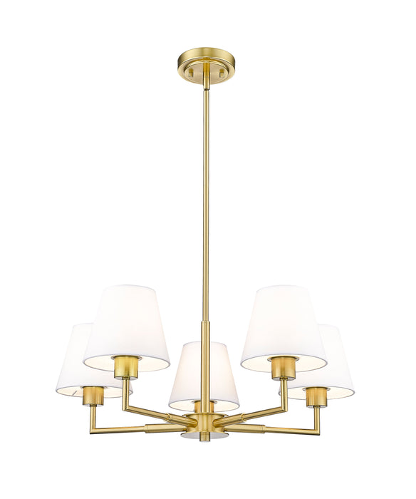 Chandelier Z-Lite 744-26R-LG Luxe Gold Leila 5 Light Chandelier Z-Lite
