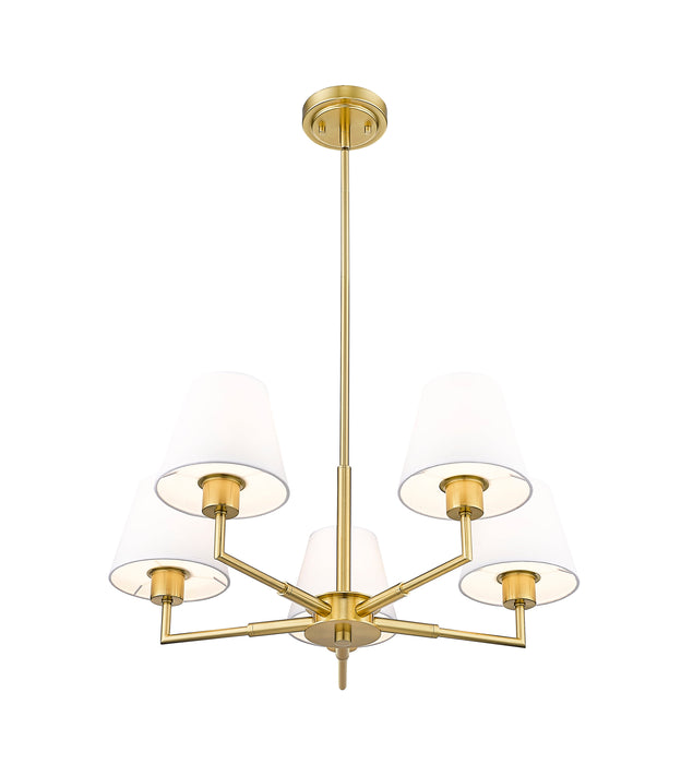Chandelier Z-Lite 744-26R-LG Luxe Gold Leila 5 Light Chandelier Z-Lite