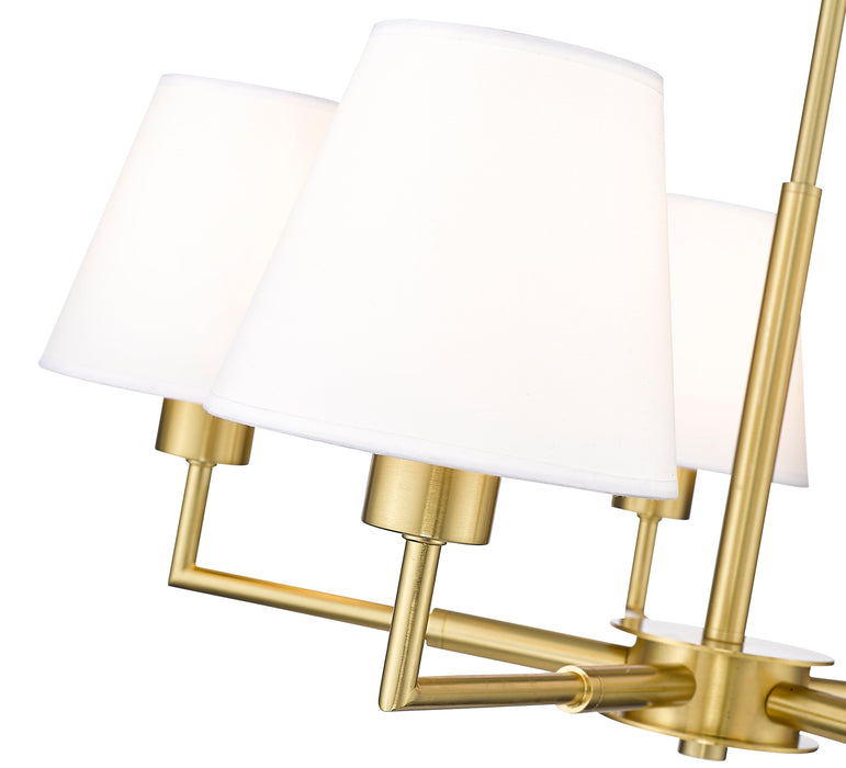 Chandelier Z-Lite 744-26R-LG Luxe Gold Leila 5 Light Chandelier Z-Lite