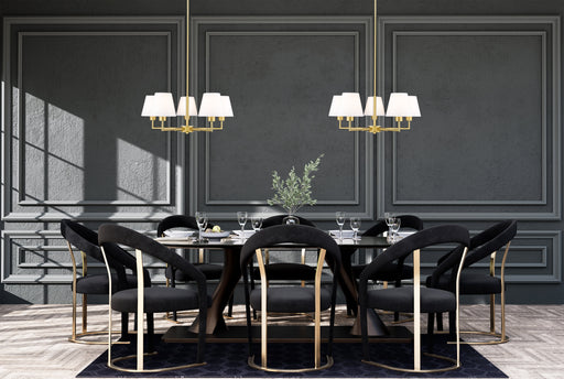 Chandelier Z-Lite 744-26R-LG Luxe Gold Leila 5 Light Chandelier Z-Lite