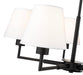 Chandelier Z-Lite 744-26R-MB Matte Black Leila 5 Light Chandelier Z-Lite