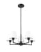 Chandelier Z-Lite 744-26R-MB Matte Black Leila 5 Light Chandelier Z-Lite