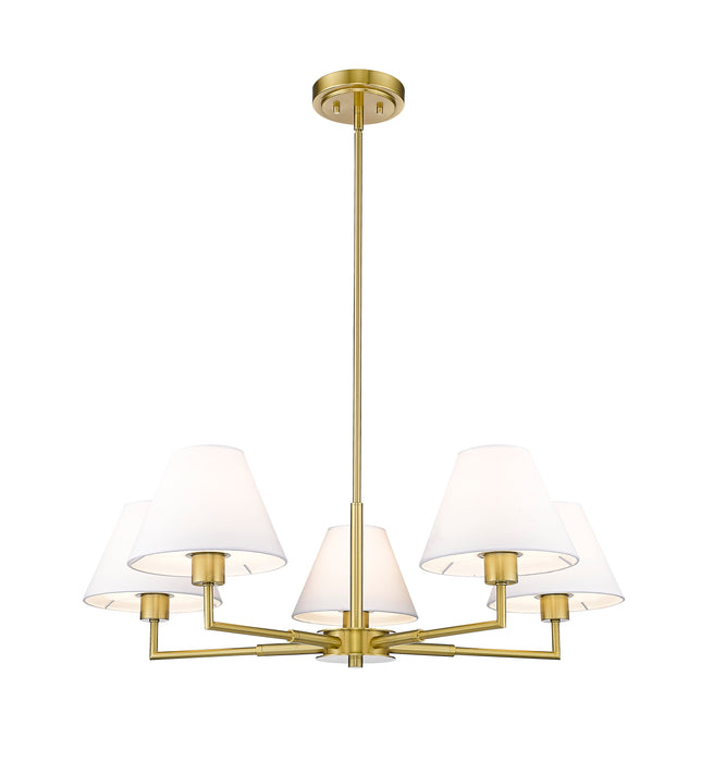 Chandelier Z-Lite 744-34R-LG Luxe Gold Leila 5 Light Chandelier Z-Lite