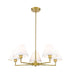 Chandelier Z-Lite 744-34R-LG Luxe Gold Leila 5 Light Chandelier Z-Lite