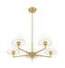 Chandelier Z-Lite 744-34R-LG Luxe Gold Leila 5 Light Chandelier Z-Lite