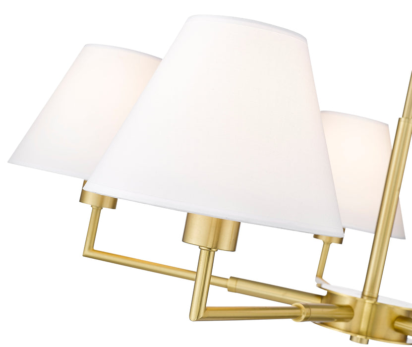 Chandelier Z-Lite 744-34R-LG Luxe Gold Leila 5 Light Chandelier Z-Lite