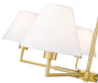 Chandelier Z-Lite 744-34R-LG Luxe Gold Leila 5 Light Chandelier Z-Lite