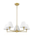 Chandelier Z-Lite 744-34R-LG Luxe Gold Leila 5 Light Chandelier Z-Lite