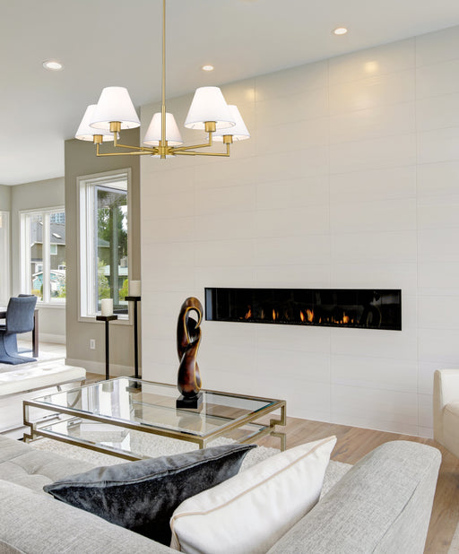 Chandelier Z-Lite 744-34R-LG Luxe Gold Leila 5 Light Chandelier Z-Lite