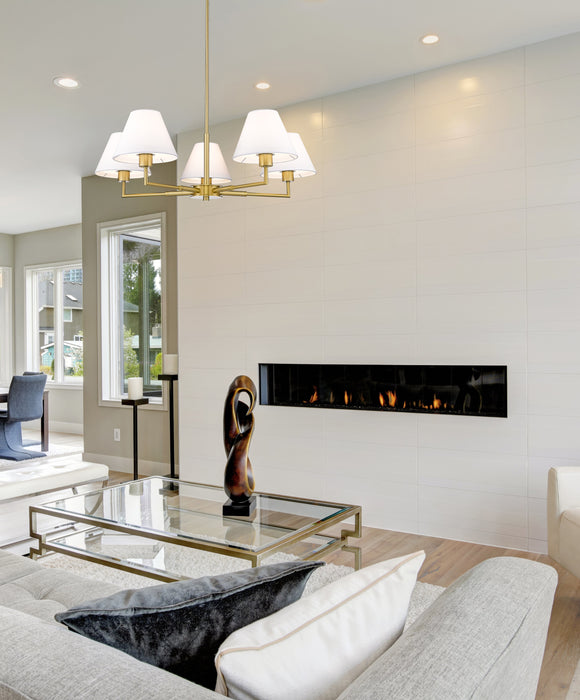 Chandelier Z-Lite 744-34R-LG Luxe Gold Leila 5 Light Chandelier Z-Lite