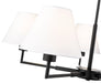 Chandelier Z-Lite 744-34R-MB Matte Black Leila 5 Light Chandelier Z-Lite