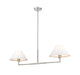 Chandelier Z-Lite 744-42L-BN Brushed Nickel Leila 2 Light Chandelier Z-Lite