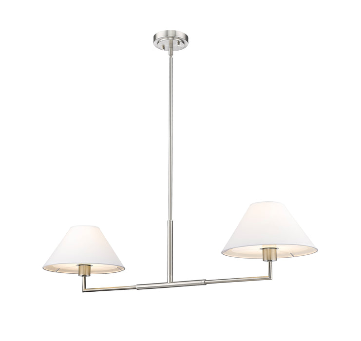 Chandelier Z-Lite 744-42L-BN Brushed Nickel Leila 2 Light Chandelier Z-Lite