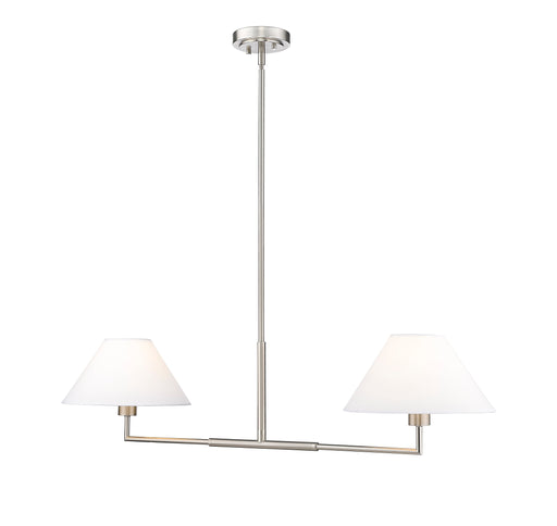 Chandelier Z-Lite 744-42L-BN Brushed Nickel Leila 2 Light Chandelier Z-Lite