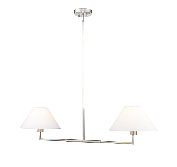 Chandelier Z-Lite 744-42L-BN Brushed Nickel Leila 2 Light Chandelier Z-Lite