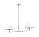 Chandelier Z-Lite 744-42L-BN Brushed Nickel Leila 2 Light Chandelier Z-Lite