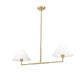 Chandelier Z-Lite 744-42L-LG Luxe Gold Leila 2 Light Chandelier Z-Lite
