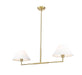 Chandelier Z-Lite 744-42L-LG Luxe Gold Leila 2 Light Chandelier Z-Lite